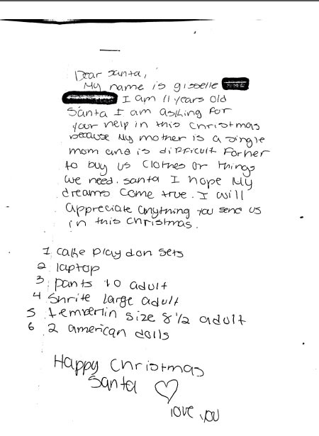 Example Operation Santa letter