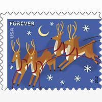 Reindeer forever stamp