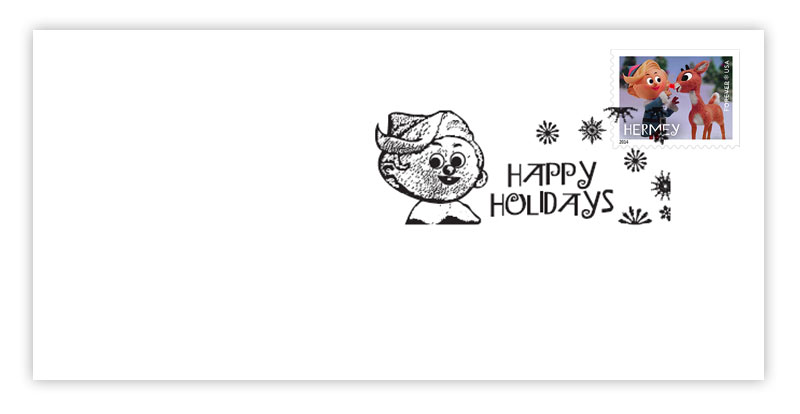 Hermey holiday postmark image