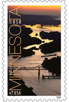 Minnesota Statehood stamp