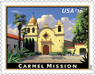 Carmel Mission Honored on Stamp