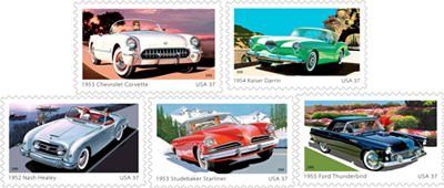 Fifity's cars stamps
