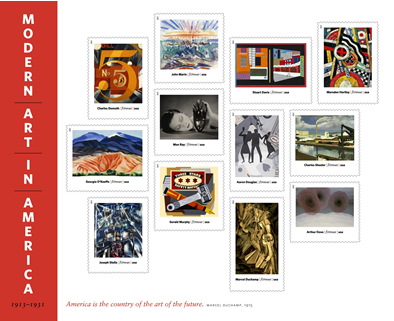 U.S. Postal Service Dedicates Modern Art in America, 1913 — 1931 Forever Stamps