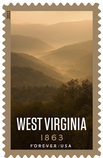 Stamp celebrates 150 years of West Virginia statehood