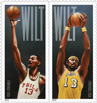 Wilt Chamberlain Forever stamps