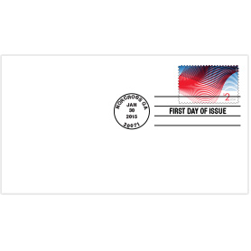 $2 Patriotic Wave First Day Cover