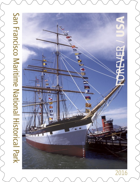 Stamp highlights San Francisco Maritime Historical Park