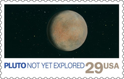 Pluto Not Yet Explored stamp