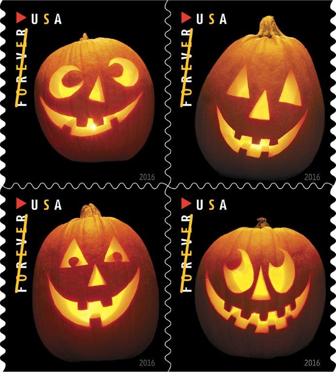 USPS debuts first Halloween-themed stamps