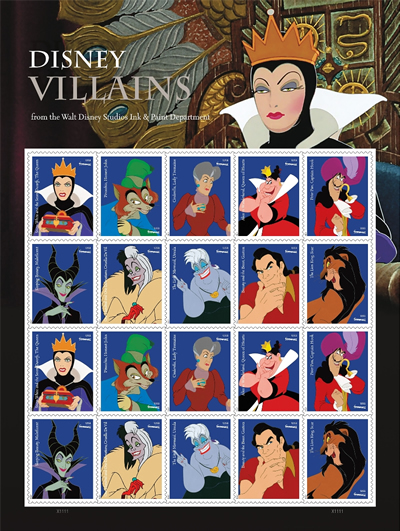 Disney villains take center stage on Forever stamps
