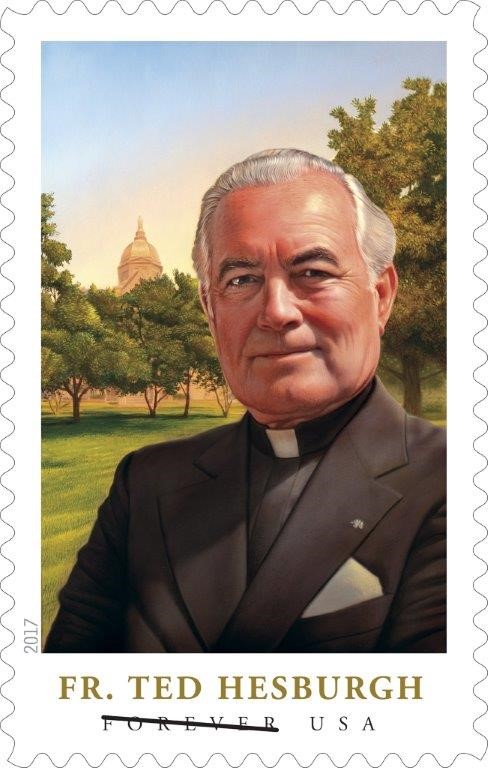 Father Theodore Hesburgh honored on Forever stamp