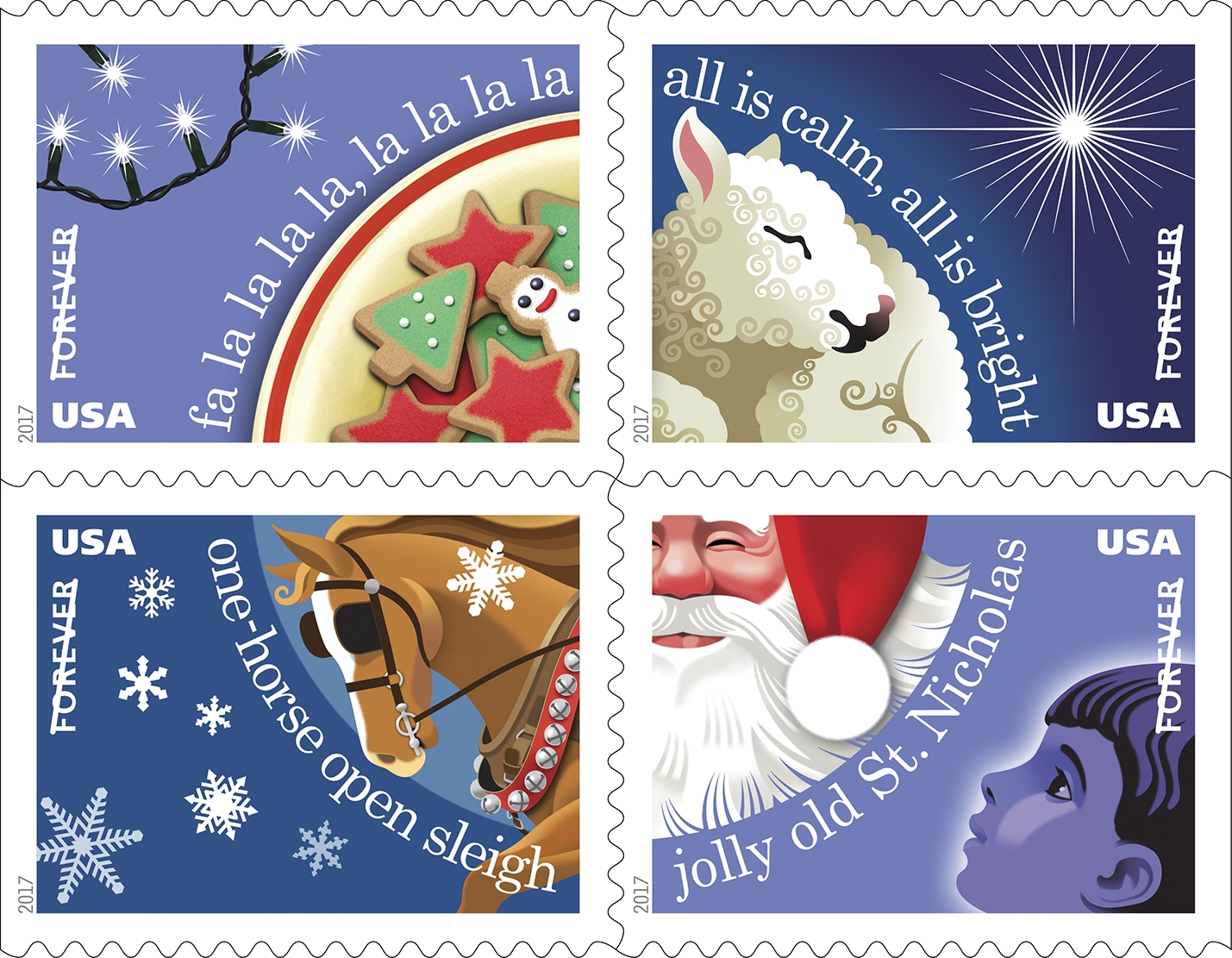 Christmas Carol Forever stamps