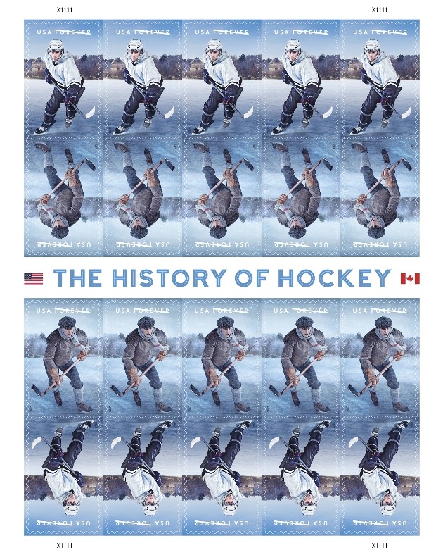 USPS unveils new hockey stamps with Canada Post