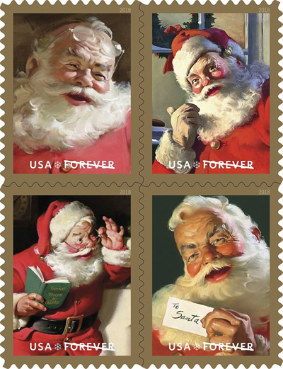 USPS issuing classic Santa Forever stamps