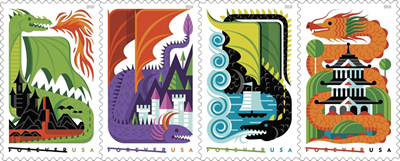 Dragons Forever stamps