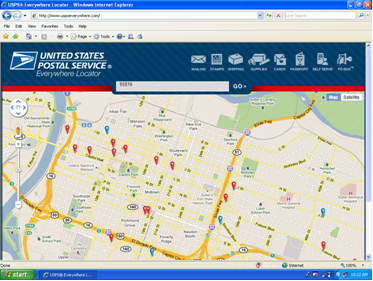 Postal Service Interactive Map Points to Sites Everywhere