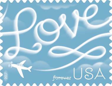 Skywriting Forever stamp