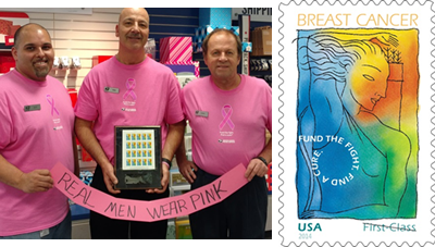 Northampton postal workers and the Breast Cancer Research semipostal stamp