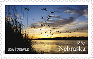 Forever Stamp Celebrating Nebraska Sesquicentennial