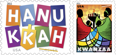 Hanukkah and Kwanzaa Holiday Stamps