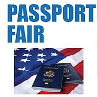 US Passport on flag