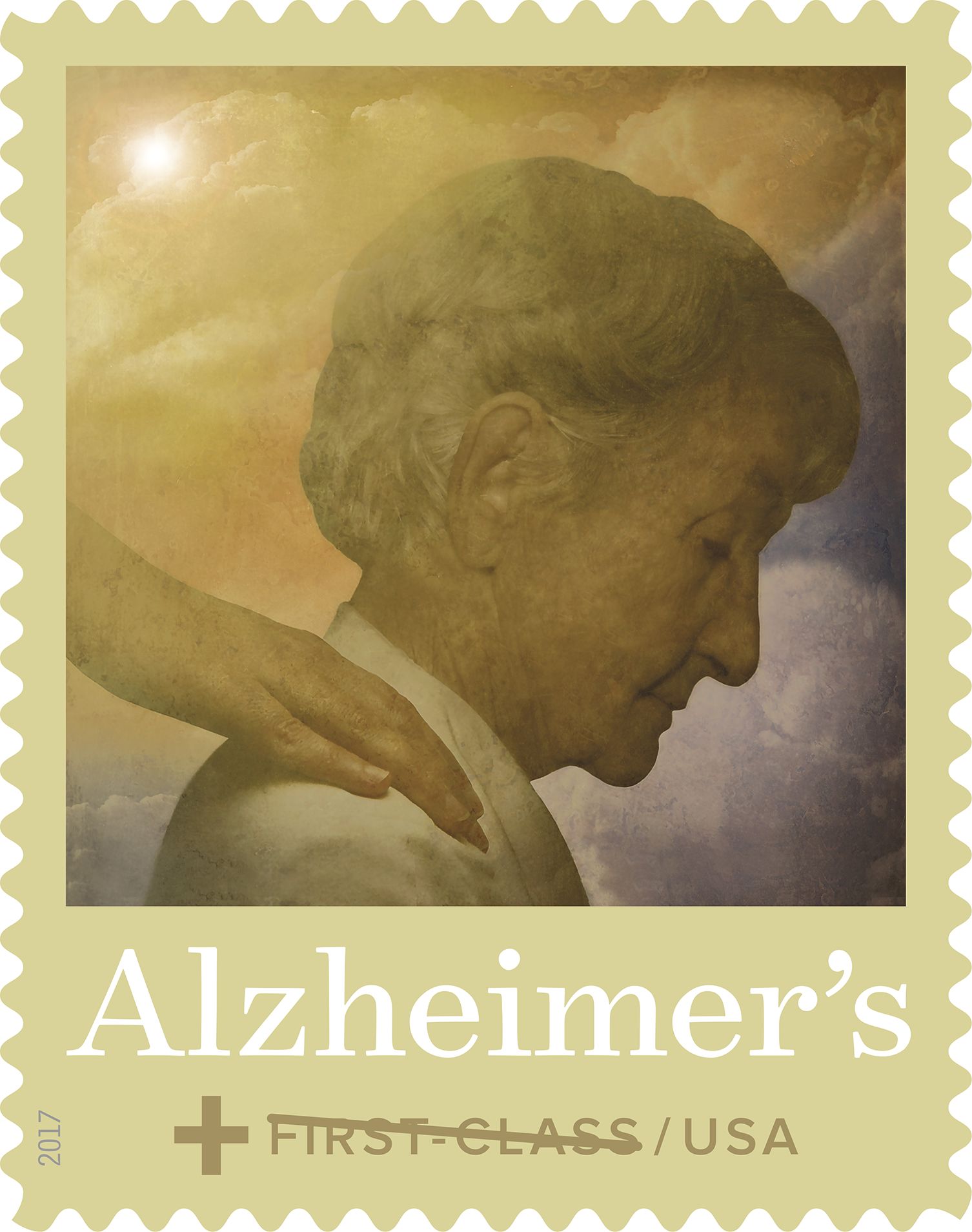 Alzheimer semipostal fundraising Forever stamp