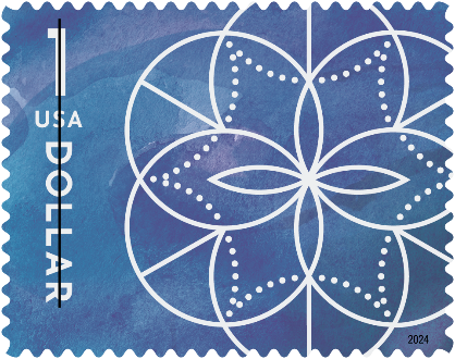 $1 Floral Geometry stamp