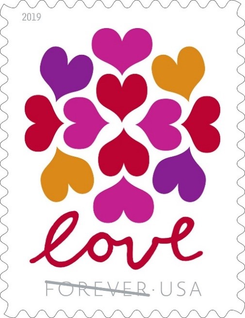 Hearts Blossom Forever stamp
