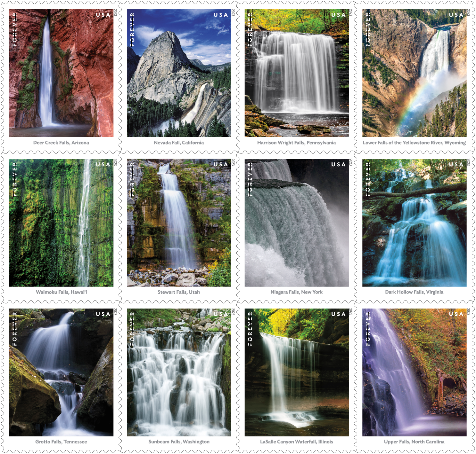 Waterfalls stamps