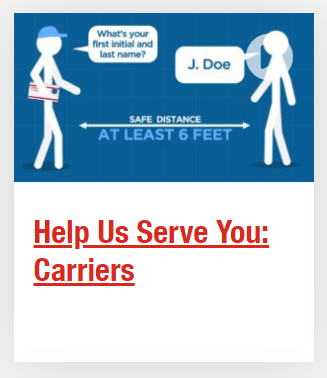 Help us serve you: Carriers