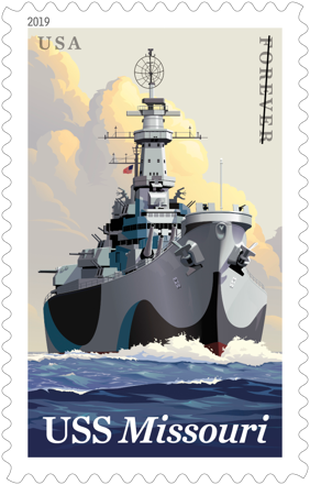 USS “Missouri” stamp