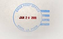 Eros, LA postmark