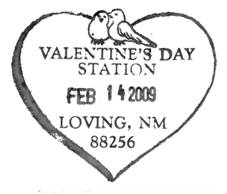 Loving, NM postmark