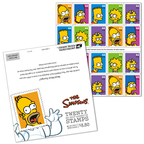 The Simpsons Stamps Booklet