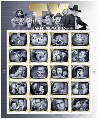 20 Early TV Memories stamp