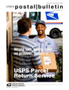 Cover of Postal Bulletin 22275: Wrong  size, wrong color ..no problem. Return it. USPS Parcel Return Service.