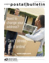 Cover of Postal Bulletin 22276: Need to change your address? Don't Stress do it online. www.usps.com