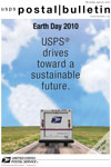 Cover of Postal Bulletin 22283, April 22, 2010 - Earth Day 2010 USPS drives toward a sustainable future.
