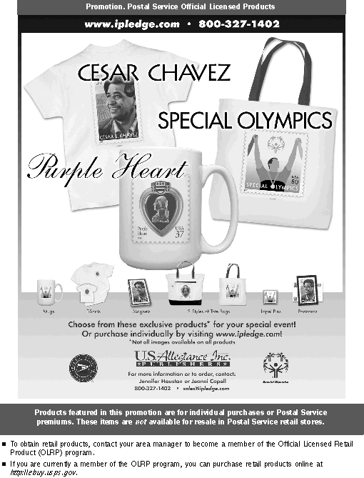 promotion - cesar chavez, special olympics, and purple heart. choose from these exclusive products for your special event, or purchase individually by visiting www.ipledge.com or calling 800-327-1402.