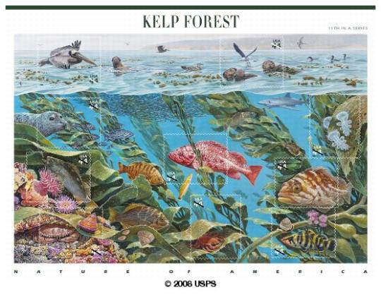 Nature of America: Kelp Forest 44-cent stamps