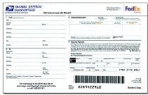 GXG International Shipping Label
