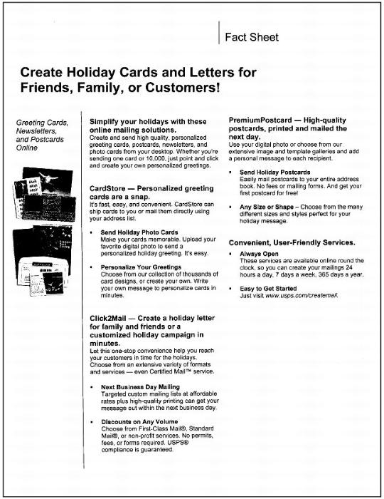 Create Holiday Cards and Letters for Friends, Family, or Customers!