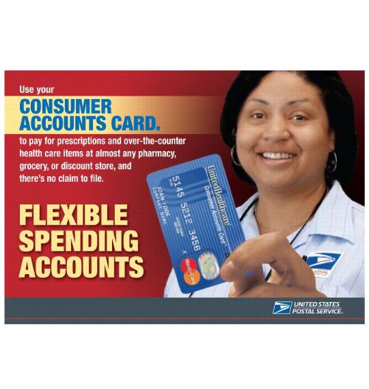 Use your Consumer Accounts Card. to pay for prescriptions and over the counter health care items at almost any pharmacy, grocery, or discount store, and there's no claim to file. flexible spending Accounts