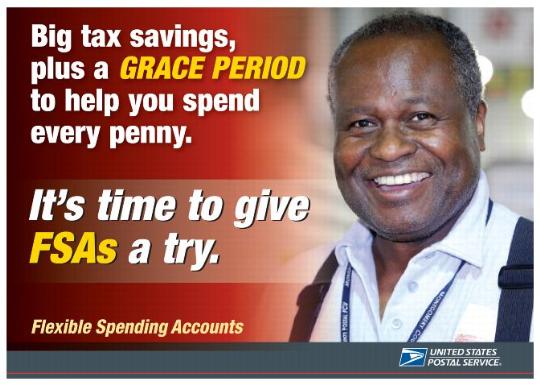 Big tax savings, plus a GRACE PERIOD to help you spend every penny. It's time to give FSA's a try. Flexible Spending Accounts