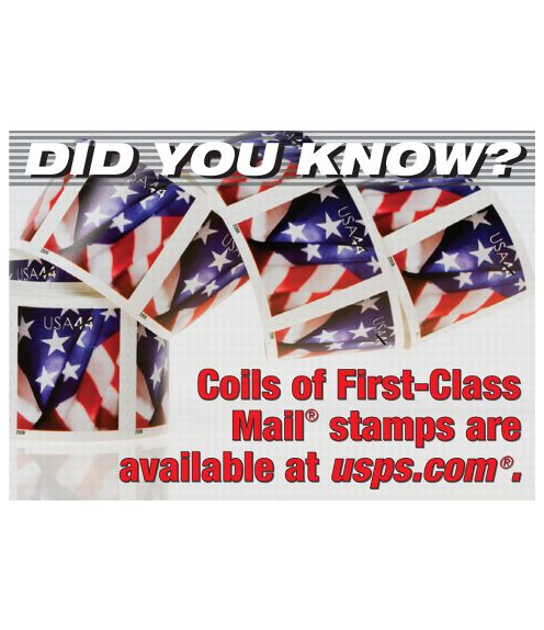 Back Cover - DID YOU KNOW? Coils of First-Class Mail stamps are available at usps.com.