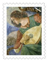 Angel With Lute (2010) stamp