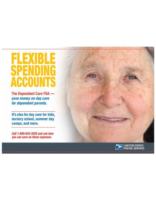 FLEXIBLE SPENDING ACCOUNTS The Dependent Care FSA - save money on day care for dependent parents. - It's also for day care for kids, anursery school, summer day camps, and more. Call 800-842-2026 and ask how you can save on these expenses.
