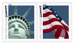 Stamp Announcement 11-14: Lady Liberty/U.S. Flag