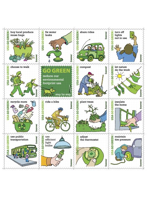 Go Green Stamp Pane