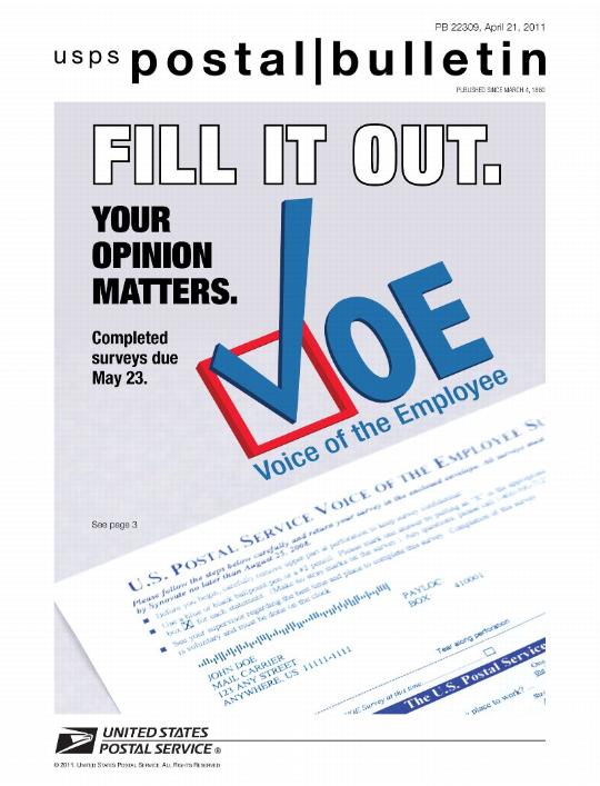 FILL IT OUT, YOUR OPINION MATTERS. Completed surveys due May 23. VOE Voice of the Employee